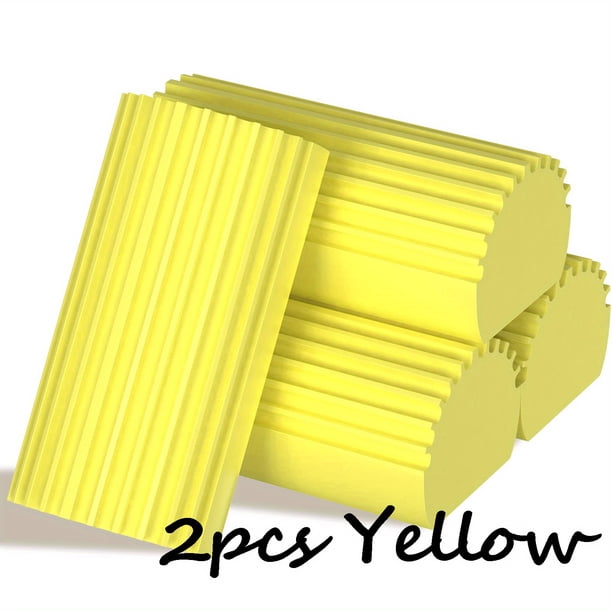 2pcs Effortlessly Clean Your Home with our Wet Cleaning Duster Sponge - Perfect for Blinds, Glass, Baseboard, Air Vent, Rail, Mirror, Window Rail Groove, and Faucet