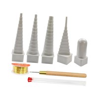 Magideal - Herramienta De Bucle De Alambre, Mandril De Envoltura De Alambre, Joyería Portátil, Borde De Quilling De 4 Formas Para Fabricación De Joyas, Doblado,