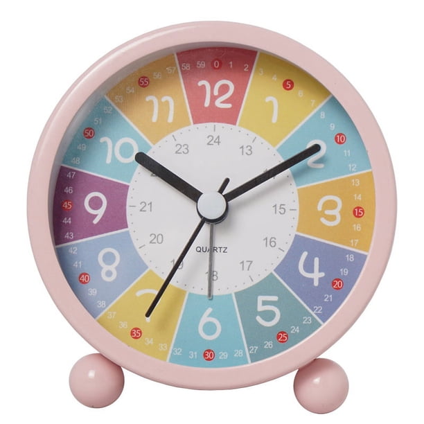 Reloj de aprendizaje para niños - Reloj didáctico para decir la hora - Relojes de pared para dormitorios infantiles - Decoración de pared para habitaciones infantiles - Reloj analógico para niños para