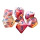 thumbnail image 3 of 7 dados poliédricos de doble color para juegos de rol, suministros para fiestas, digitales grandes, D6, D4, D8, D10 (00-90 y 0-9), D12, D20 rosa blanco, 3 of 5