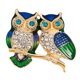 thumbnail image 3 of Novedad Owl Lover Broche Pin Vintage Mujeres Rhinestone Esmalte Aleación Broche, 3 of 5