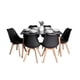 thumbnail image 1 of Comedor Mesa Rectangular Tulip 140x80 Negra + 6 Sillas Tulip Negra, 1 of 2
