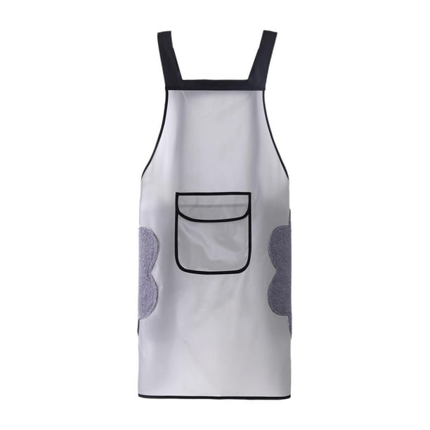 Delantal De Chef Delantal De Cocina Delantal Impermeable A Prueba De Aceite Para Chef Salon Hombres Mujeres Blanco