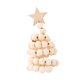 thumbnail image 1 of Adornos De Cuentas De Madera Para árbol De Navidad, Figura De árbol De Navidad Para Estante De Oficina, Color Madera, 1 of 5