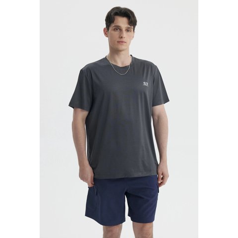 Fashionspark - Polera Hombre Slim Gris Oscuro