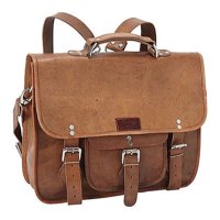 Cartera Sharo Tres En Uno Cuero Genuino Mochila/Portafolio/Bandolera