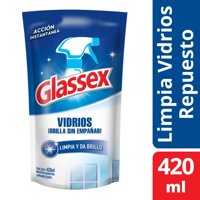 Limpia Vidrios Líquido Doypack 420 Ml Glassex