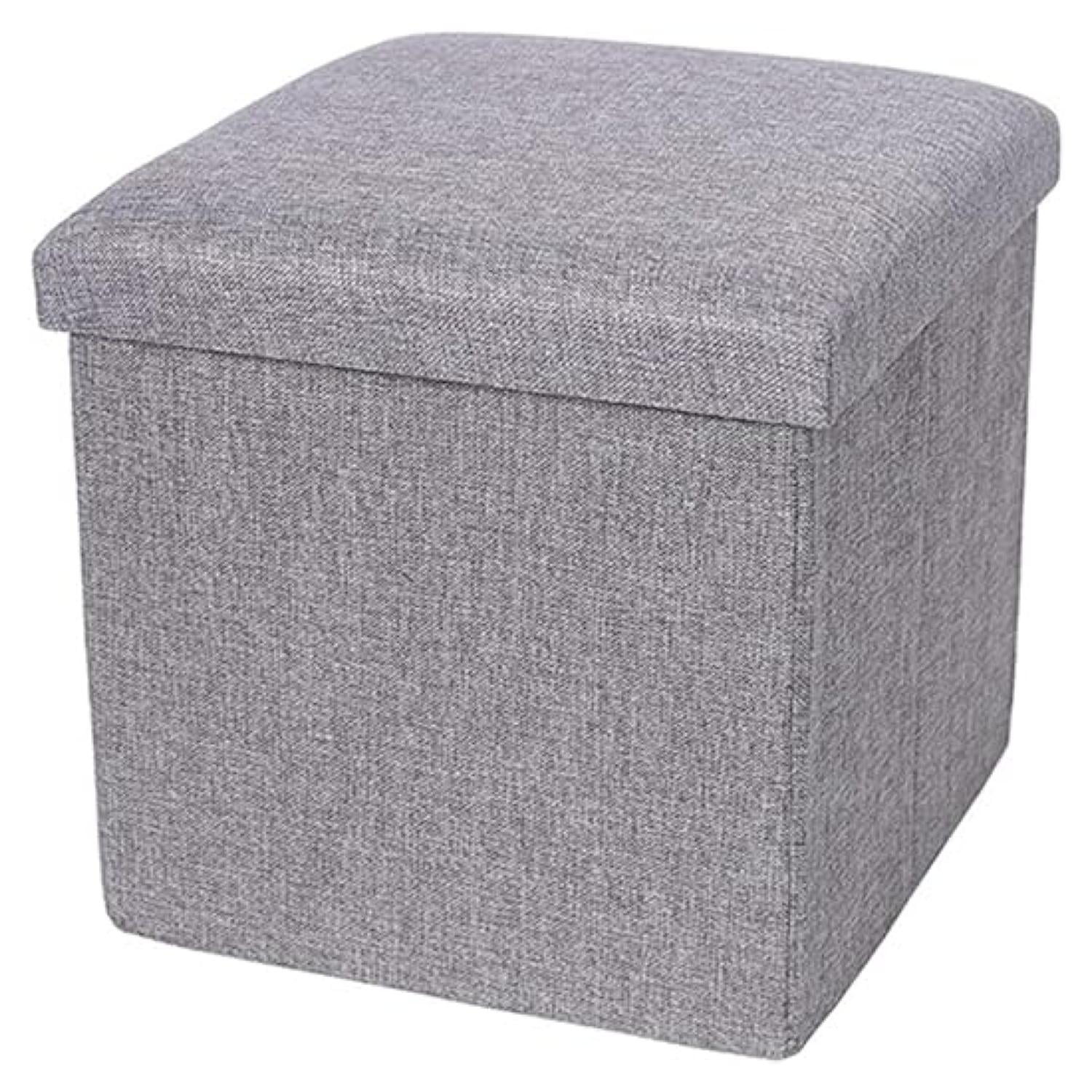 Genérico - Reposapies De Almacenamiento Plegable Otomano 25x25x25cm