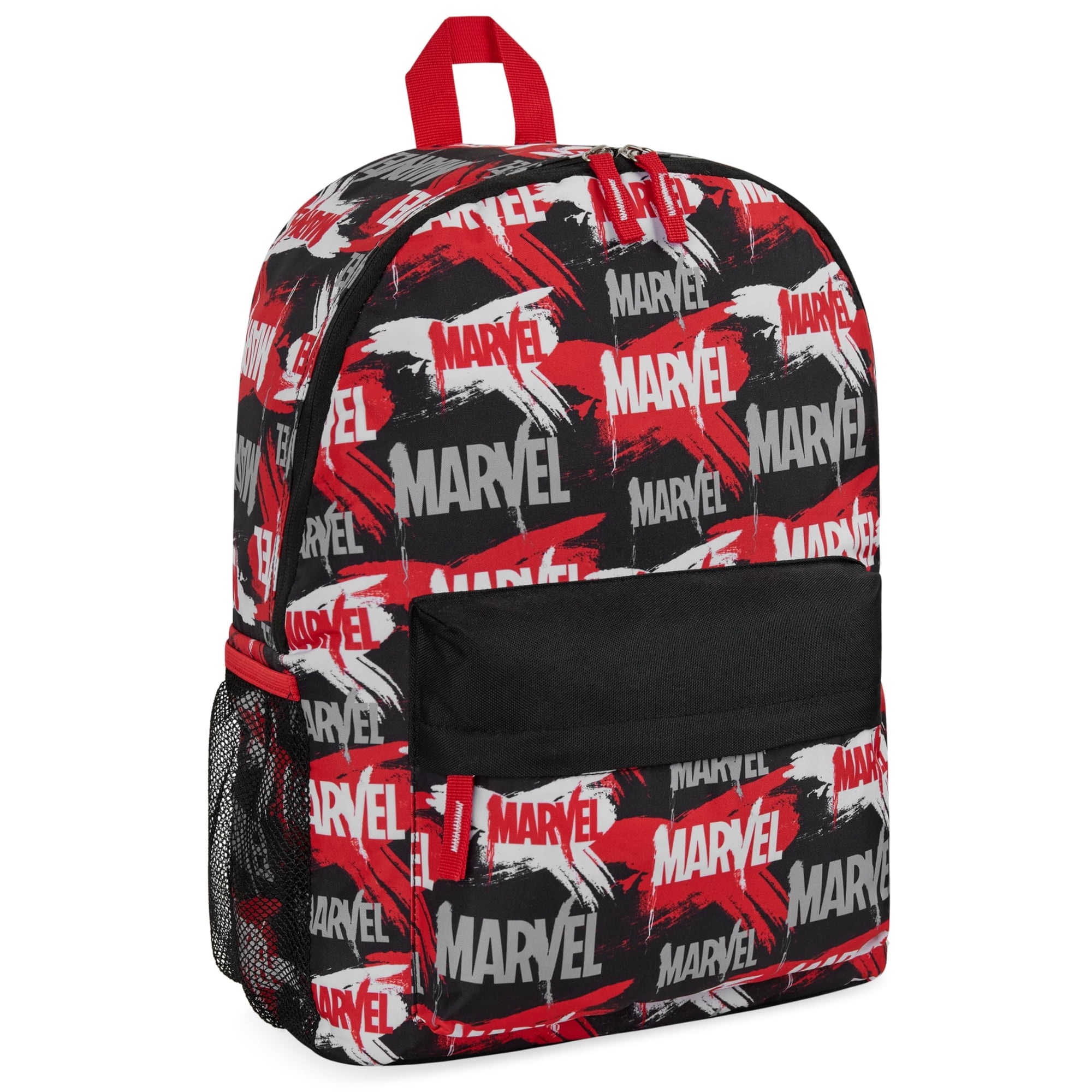 Mochila Marvel Avengers Para Niños Y Adolescentes Para Escuela Y Viaje Roja/negra