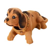 Magideal - Adornos De Coche Para Perros Con Cabeza Móvil, Adornos Para Salpicadero De Coche, Juguetes Artesanales, Regalos Creativos, Adorno De Oficina Para Escr Marrón
