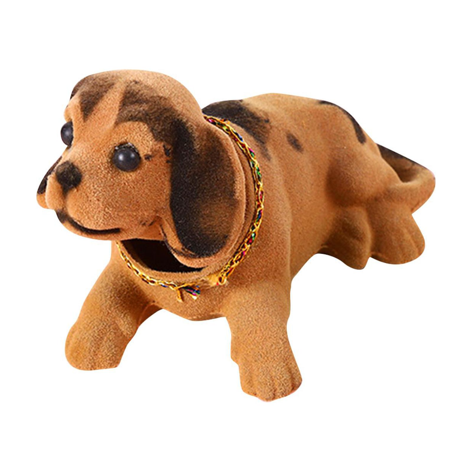 Magideal - Adornos De Coche Para Perros Con Cabeza Móvil, Adornos Para Salpicadero De Coche, Juguetes Artesanales, Regalos Creativos, Adorno De Oficina Para Escr Marrón