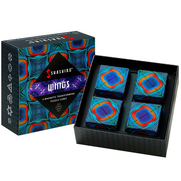 Shashibo Wings Pack de 4 Cubos Magnéticos Transformables