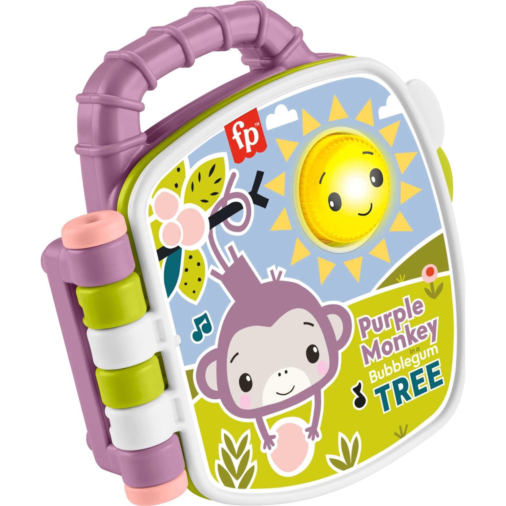 Libro De Cuentos Musical Toy Fisher-price Baby Monkey, Morado, 6+m
