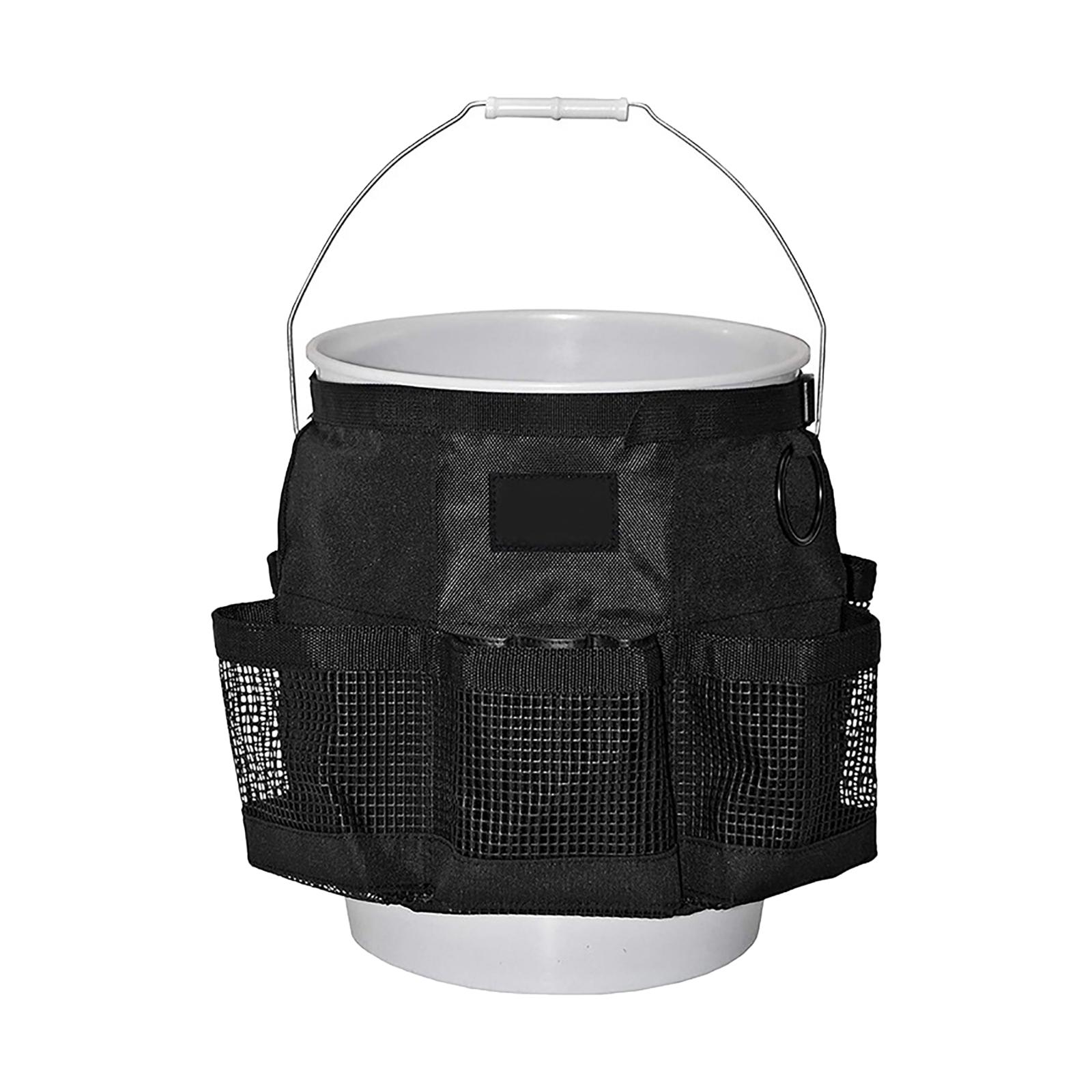 Magideal - Organizador De Herramientas De Cubo De Lavado De Autos Múltiples Con Secado Rápido, Bolsillos De Malla Exterior Almacenamiento De Cubos De Pesca Para