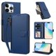 thumbnail image 2 of Funda con Billetera para [iPhone 13 Pro] con Bolsillo Zipper y Tarjetero Azul, 2 of 6
