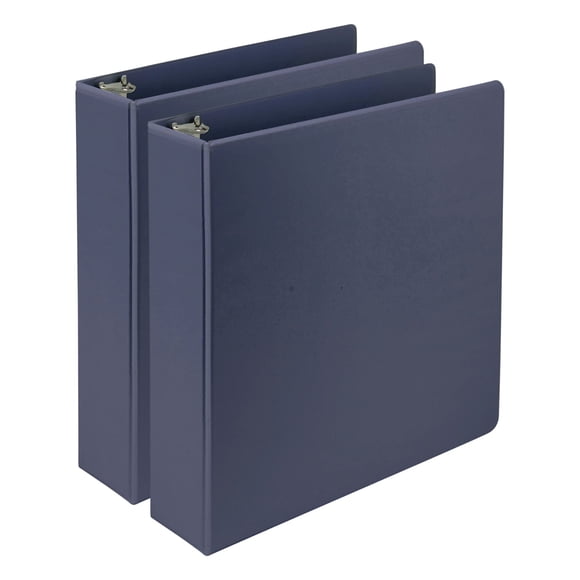 Carpeta Samsill de base vegetal de 2 pulgadas, resistente, con anillas en D, color índigo