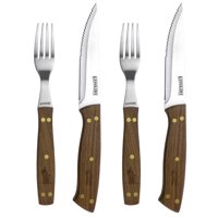Kangkawe - Set De 2 Cuchillos De 5"" + 2 Tenedores Para Asado