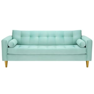 Bodevir - Sofa Retro 3Cg Felpa 01 Verde Agua