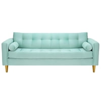 Bodevir - Sofa Retro 3Cg Felpa 01 Verde Agua