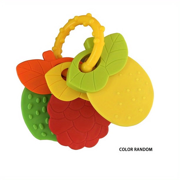 1pc Baby Teething Toys, Silicone Baby Teether Freezer BPA Free, Soothe Babies Teething Relief Sore Gums, Teether Keys, Fruit Shape Teether Set For Infant Boys And Girls (Color Random)