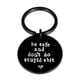 thumbnail image 1 of Be Safe - Don't Do Stupid Shit - Hand Stamped Keychain - Cute Couples Gift - Gifts For Teens 1pc, 1 of 4