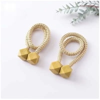 Wyj Hogar - Pack De 02 Sujetadores - Abrazaderas Magneticas Para Cortinas Dorado