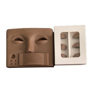 Ioensy - Cara De Práctica De Maquillaje Con Soporte Para Pestañas Pestaña De Repuesto Para Starter Brown