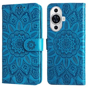 Funda Tipo Cartera Foxdock Para Huawei Nova 11 , Diseño Girasol En Relieve, Cuero Pu, Cierre Magnético, Soporte Y Tarjetero