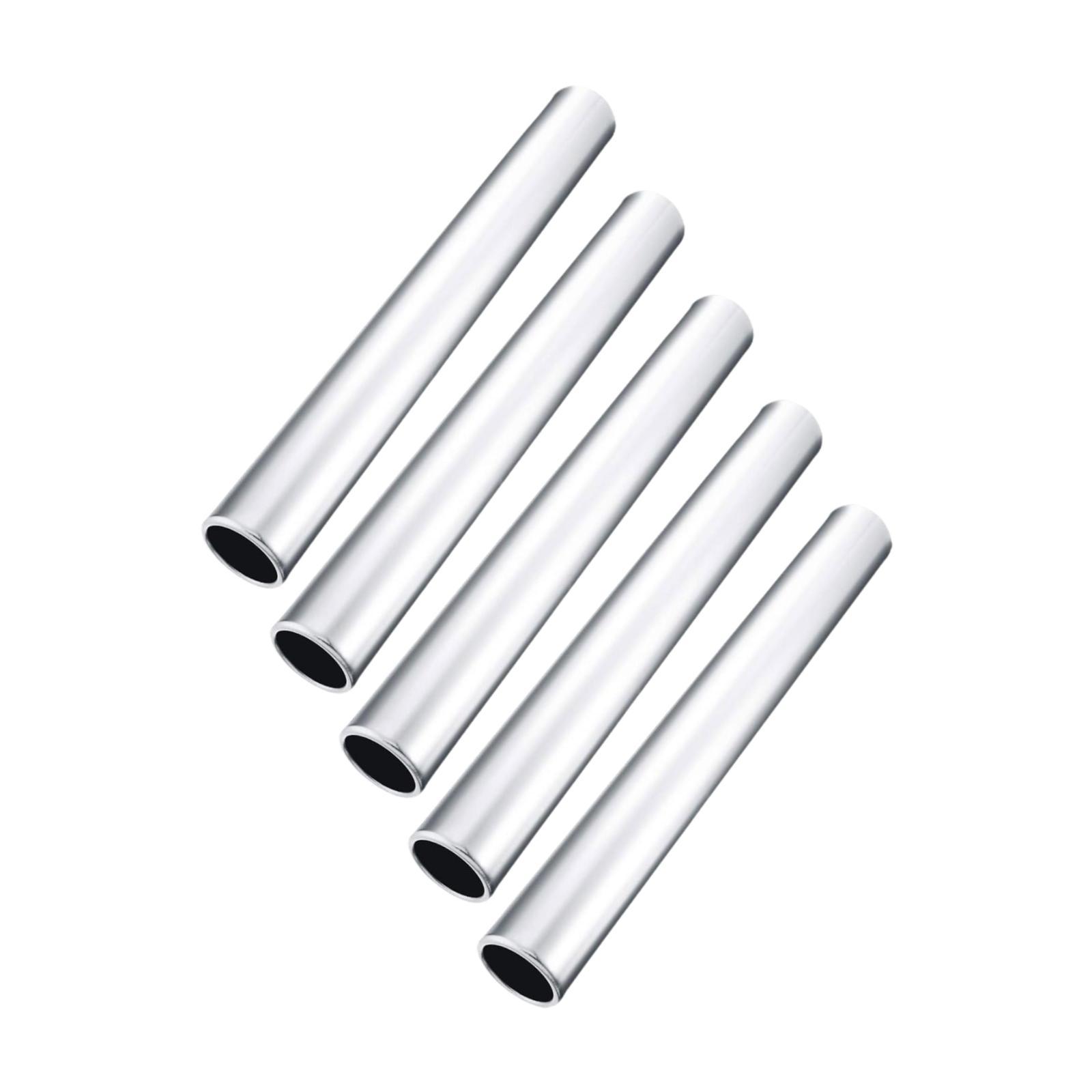 Ioensy - 5 Bastones De Relevo De 11,42 Pulgadas, Resistentes, Para Atletismo Al Aire Libre, Plateados