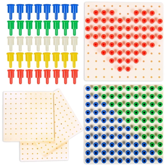 Juego de pinzas y tablas Edxeducation con 1000 clavijas y 5 tablas