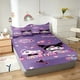 thumbnail image 1 of Sanrio Series Kuromi Fitted Sheet Cover,Cute Cartoon Kuromi Fitted Sheet Bedding Set Pillowcase Suitable For Children And Adults Bed Sheets, 1 of 5