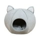 thumbnail image 1 of Interior Encantador Nido De Gato Cómodo Cálido Suave Mascota Tienda Cueva Cama Para Gatos Gris M, 1 of 5