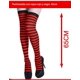 thumbnail image 4 of Calcetas Largas Panty Medias Bucaneras Rayadas Rojo Con Negro rojo Talla única, 4 of 9