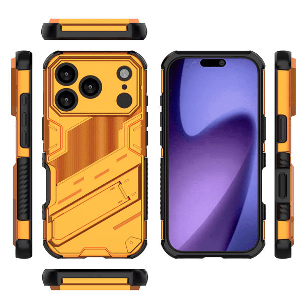 Funda GANGXUN Antigolpes para iPhone 17 Pro con Soporte Invisible, Antihuellas y Protección Completa