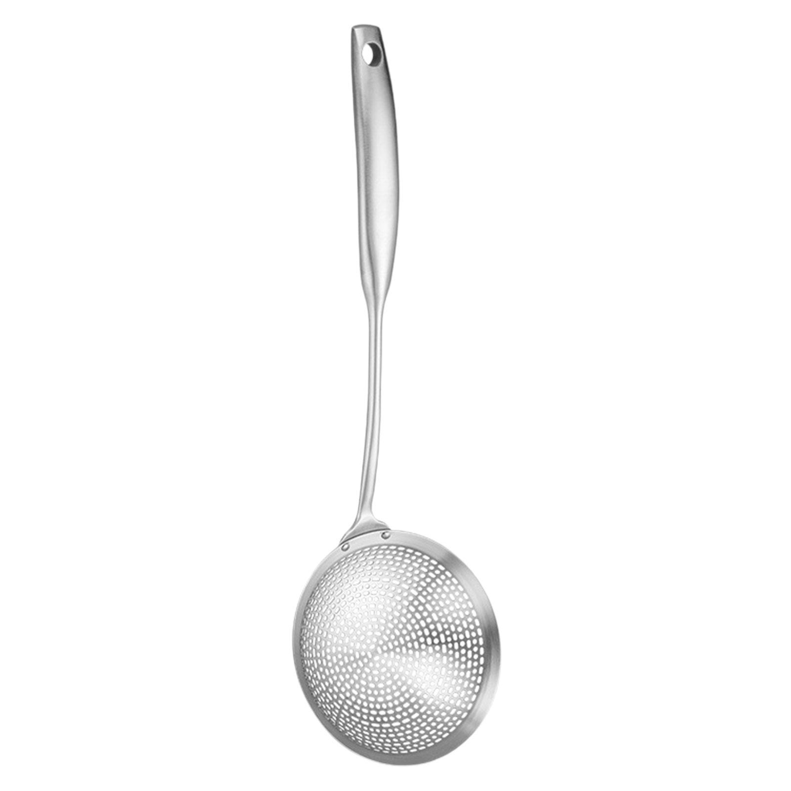 Magideal - Colador Para Freír, Espumadera, Cucharón, Carne, Acero Inoxidable, Mango Para Freír Alimentos, Fideos Espaguetis, Verduras, Cocina, Colador De Pasta, 42X14Cm