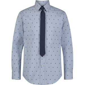 Camisa De Vestir Tommy Hilfiger Para Niños, Azul, Talla 20, Con Corbata Recta