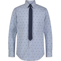 Camisa De Vestir Tommy Hilfiger Para Niños, Azul, Talla 8, Husky Con Corbata