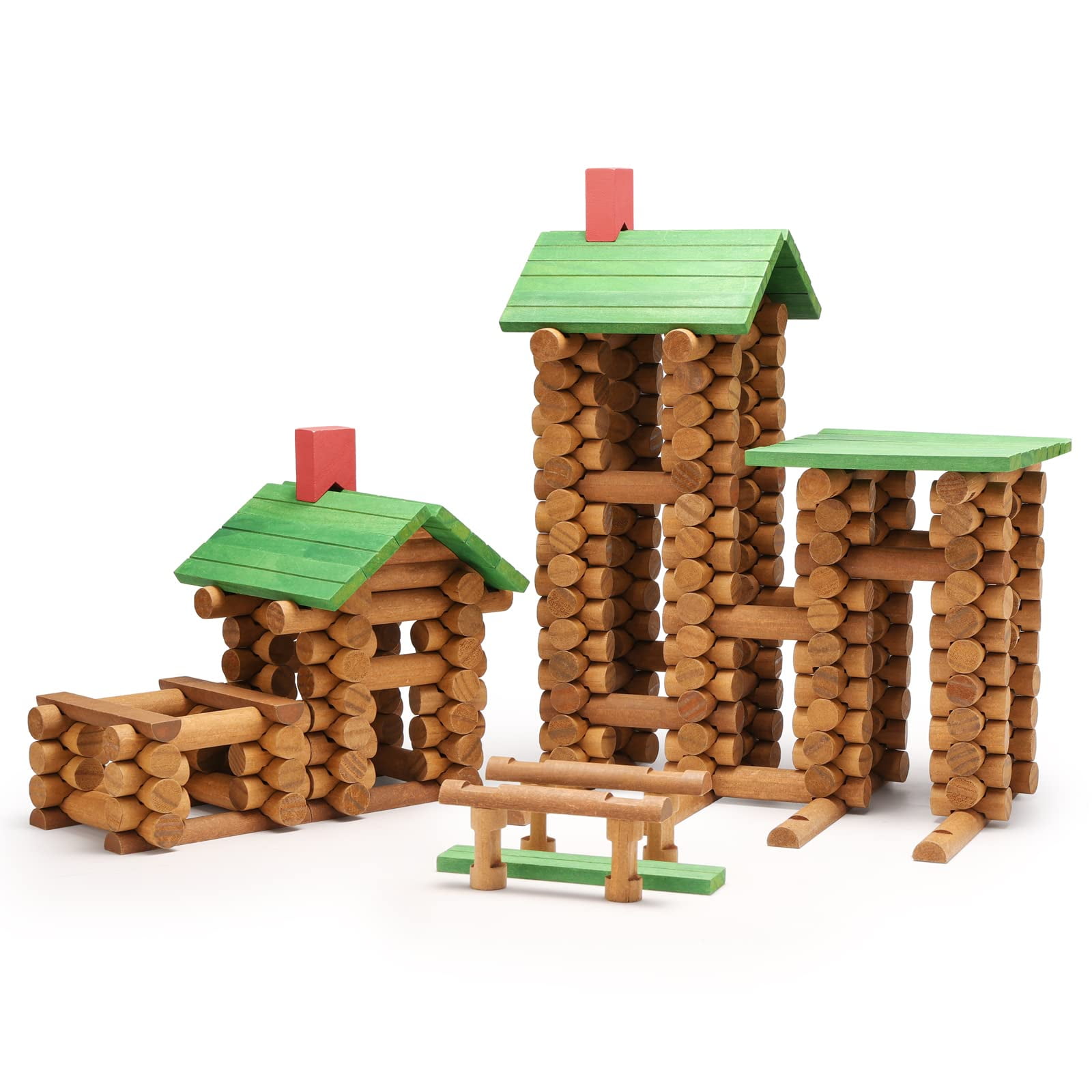 Juego De Cabañas De Madera Sainsmart Jr., De Building House Toy, 300 Unidades