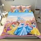 thumbnail image 1 of Princesa de Disney Conjunto de sábanas temático, trío de piezas, cómodo y amigable con la piel, diseño único, regalo de decoración para el hogar para familiares, amigos y fans,135cm *200cm, 1 of 6