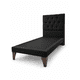 thumbnail image 4 of Cama Plaza y Media Negro Capitoné + Colchon Mery Desing, 4 of 9