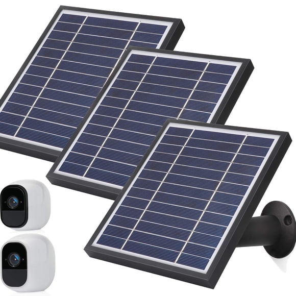 Panel Solar iTODOS para Arlo Pro y Pro2, Paquete de 3, Cable de 3.6 m