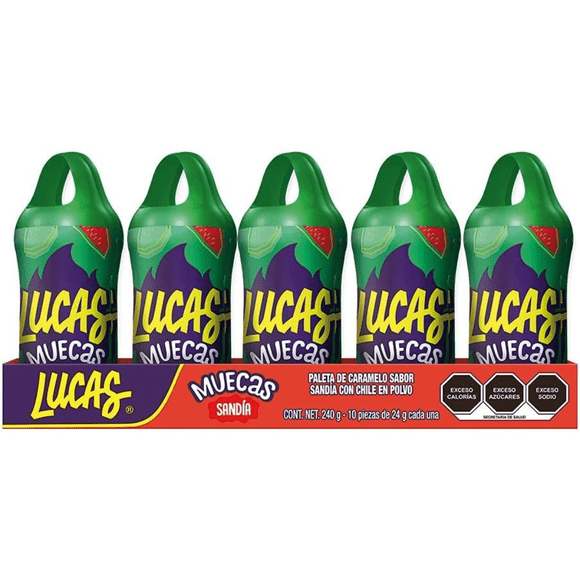 Chupete De Caramelo Sandía Muecas 10 Un X 24 G