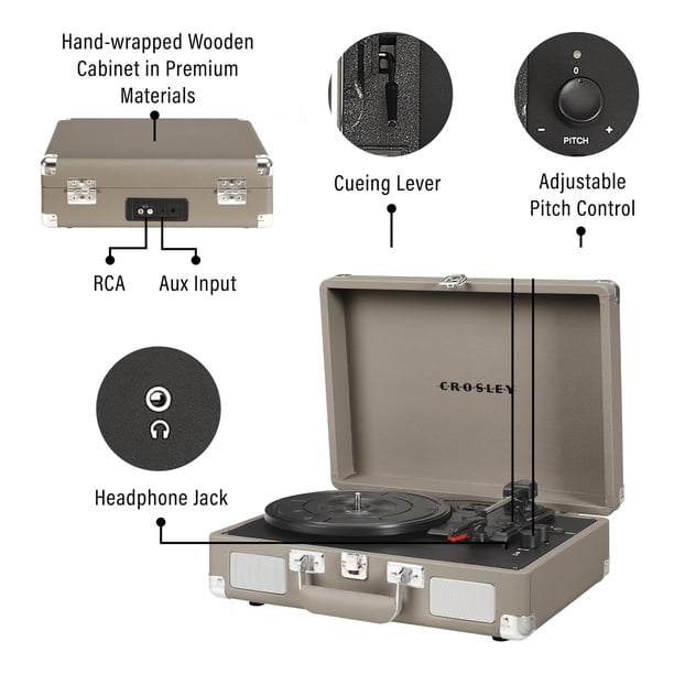 Tocadiscos de vinilo Crosley CR8005F-TE Cruiser | Lider
