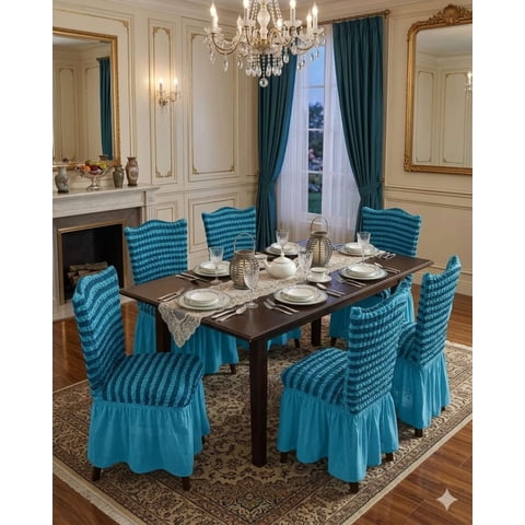 Mylhogar - Juego De 6 Fundas Para Sillas Diseño Turka De Lineas