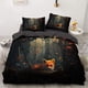 thumbnail image 2 of Juego de funda nórdica Forest & Fox, tamaño Queen (90 x 90 pulgadas), microfibra supersuave de 110 g/m², 3 piezas: 1 funda de edredón y 2 fundas de almohada, con cremallera., 2 of 7