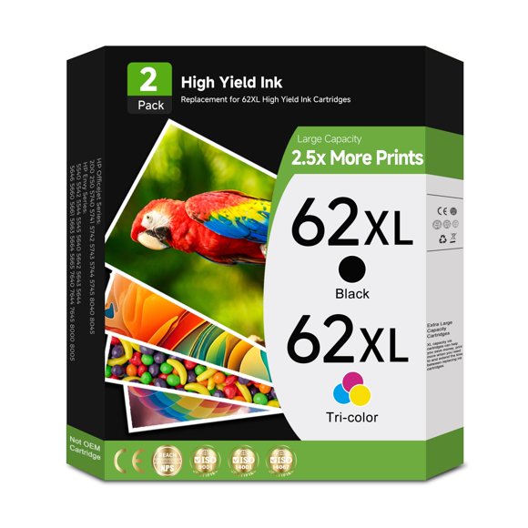 Cartuchos de Tinta ReliInk 62XL Combo Negro y Tricolor