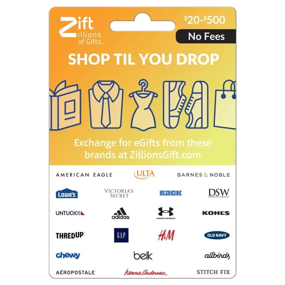 Tarjeta de Regalo Zift Zillions of Gifts de $25