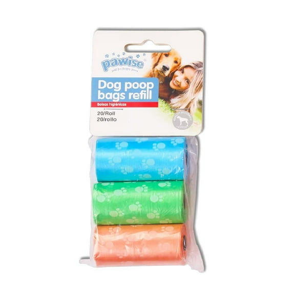 Accesorios Perro Bolsas Repuesto 3X20 Colores Pawise