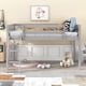 thumbnail image 2 of Twin Size Wood Low Loft Bed with Ladder, ladder can be placed on the left or right, Gray, 2 of 3