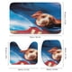 thumbnail image 3 of Underdog-theme 4-Piece Shower Curtain Set with Rugs, Waterproof Bathroom Decor Set Includes Bath Mat, U-Shaped Rug, Toilet Lid Cover and Curtain with Hooks, 3 of 6